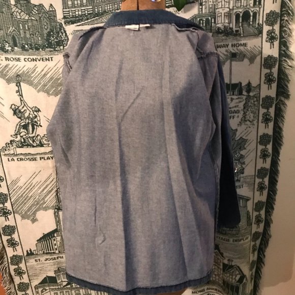 Med Cherokee Denim Oversized Blazer ♥ Deep Pockets - Picture 4 of 16